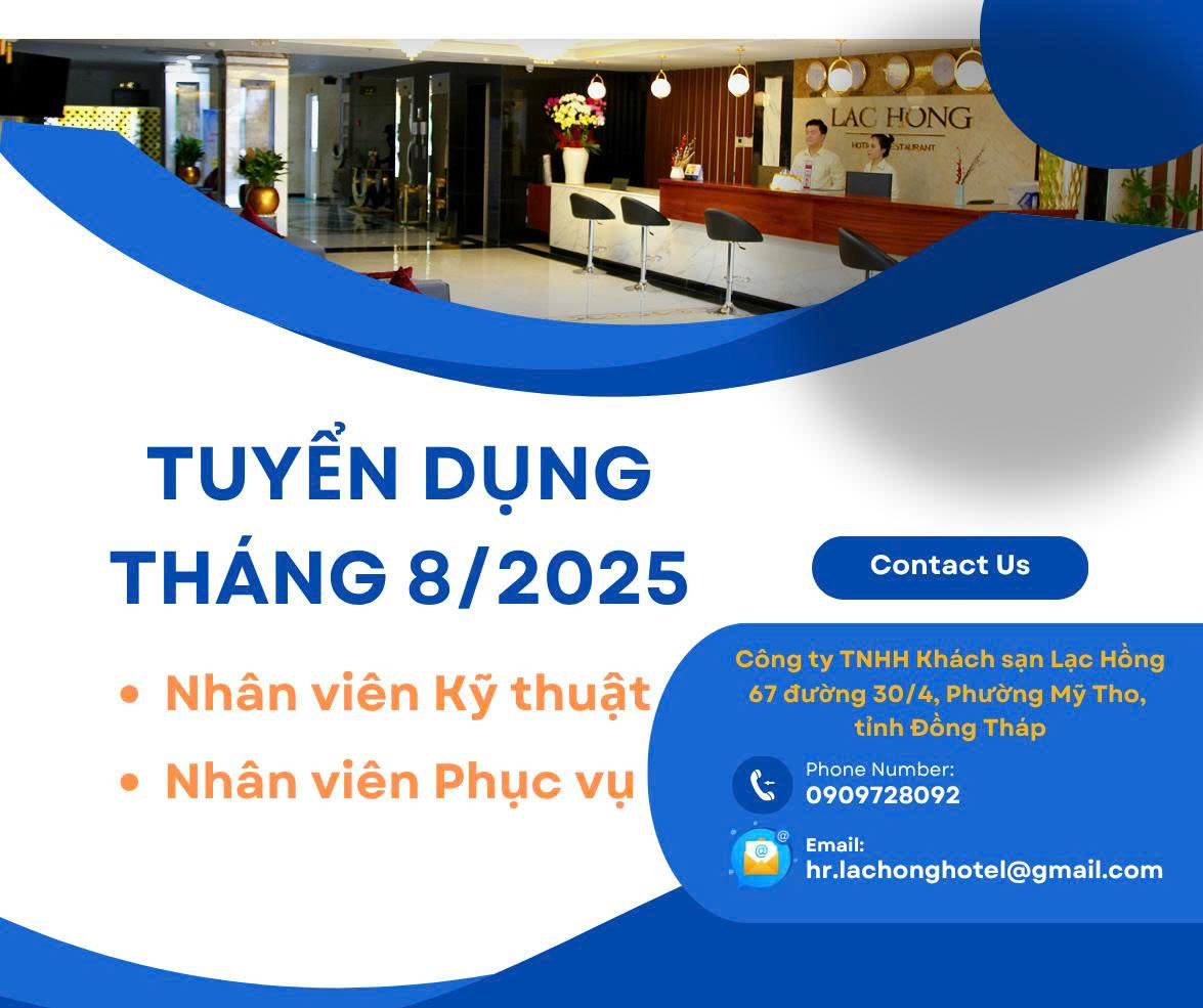 Thông báo tuyển dụng tháng 8/2025